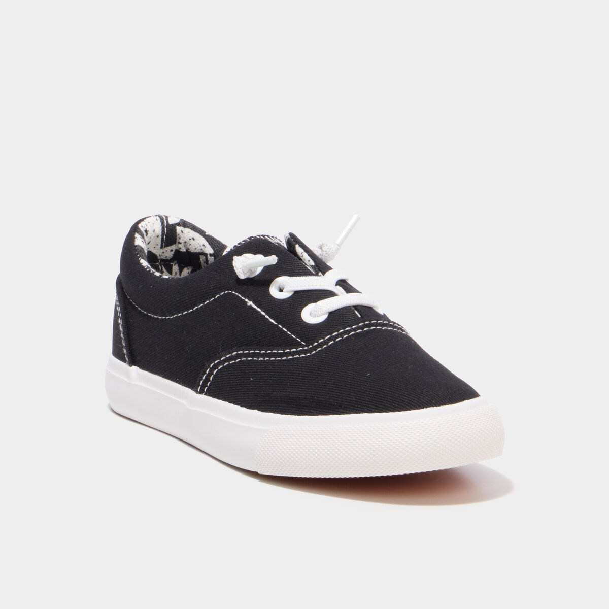 Tennis basses en toile noir gar&ccedil;on