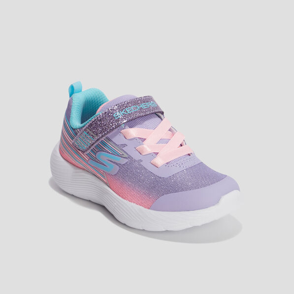baskets a scratchs skechers shimmer bleu lavande fille Baskets à scratchs Skechers Shimmer bleu lavande fille