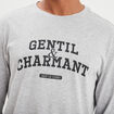 Ensemble pyjama pantalon 2 pi&egrave;ces coton gris homme