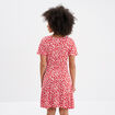 Robe patineuse manches courtes rouge femme