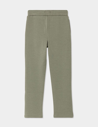 Pantalon jogging coupe ajustée vert kaki garçon