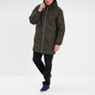 Parka d&eacute;perlante doubl&eacute;e &agrave; capuche vert kaki homme