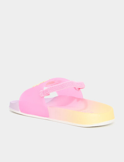 Mules de plage avec brides multicolore fille