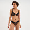 Soutien-gorge maxi push-up dentelle marron femme