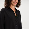 Chemise fluide manches longues noir femme