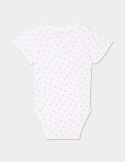 Lot 3 bodies US coton manches courtes blanc bébé