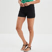 Short skinny 5 poches en jean noir femme
