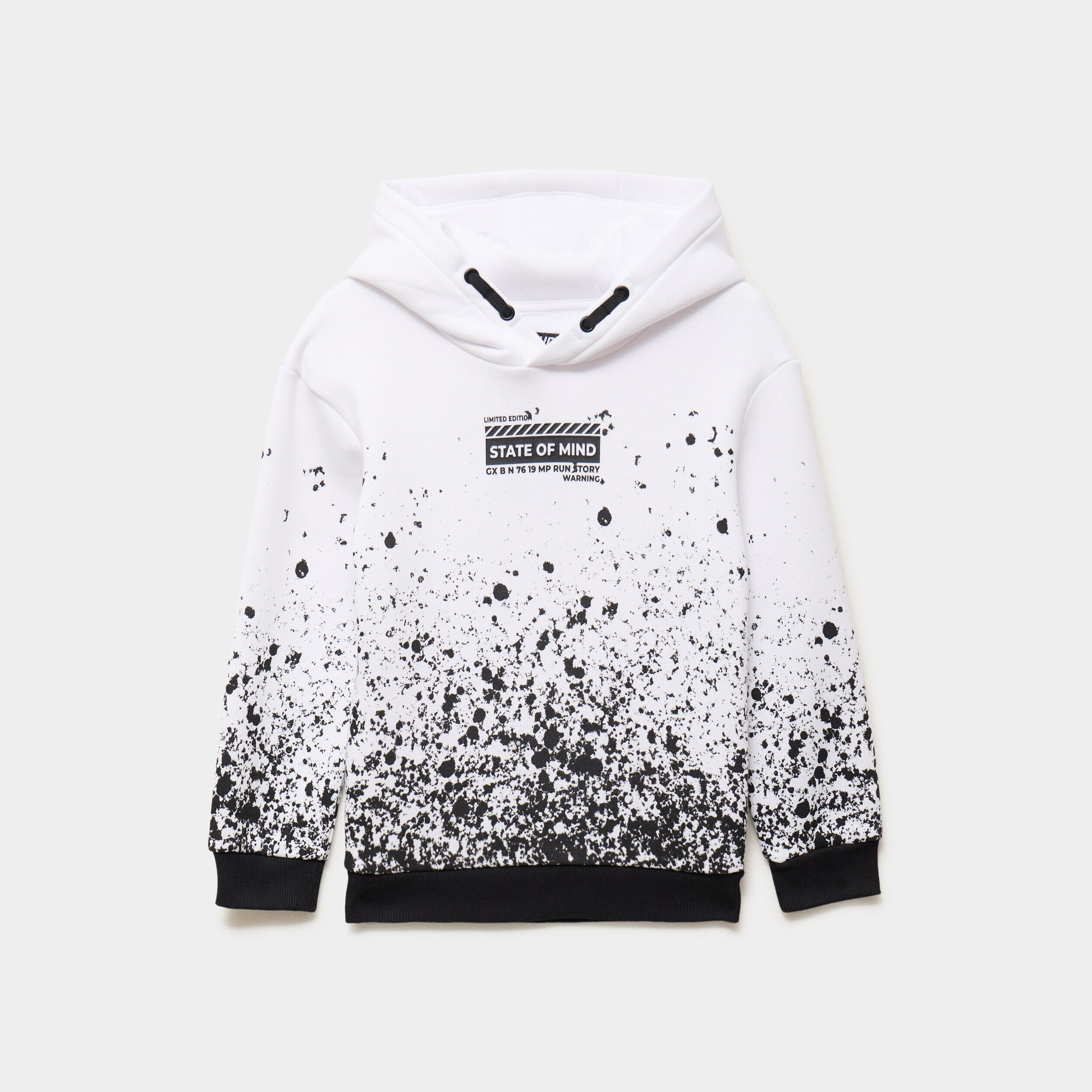 Sweat hoodie à capuche blanc garçon