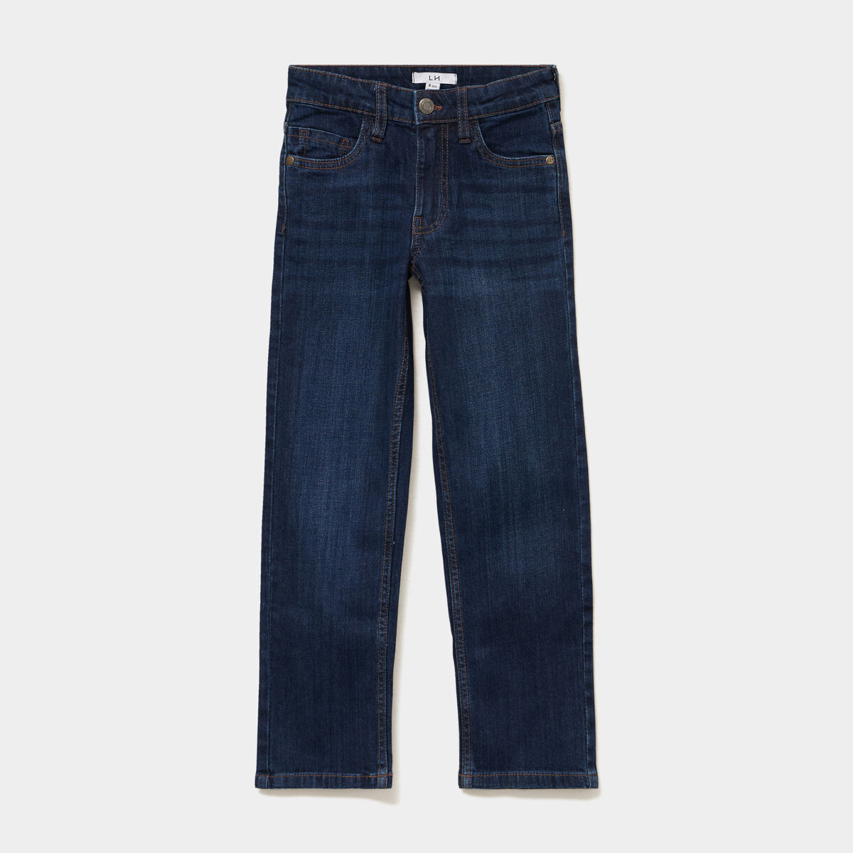 Jeans regular 5 poches coton bleu gar&ccedil;on
