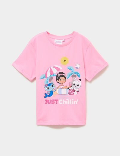 T-shirt Gabby et la maison magique rose fille