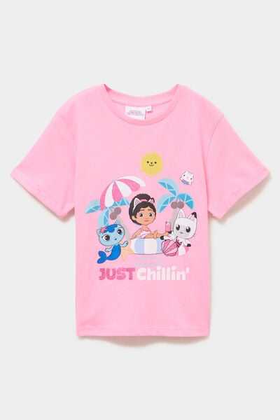 T-shirt Gabby et la maison magique rose fille