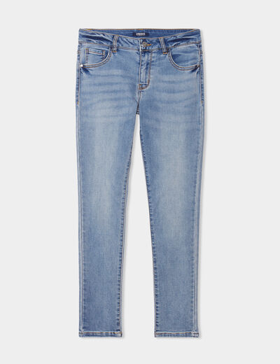 Jean stretch slim 7/8 ème denim double stone femme