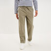 Pantalon chino droit taille &agrave; coulisse vert clair homme