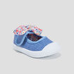 Babies renforc&eacute;es toile semelle souple bleu b&eacute;b&eacute; fille