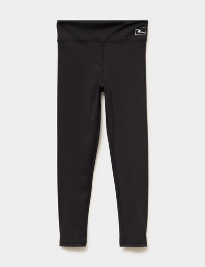 Legging de sport taille &eacute;lastiqu&eacute;e noir fille
