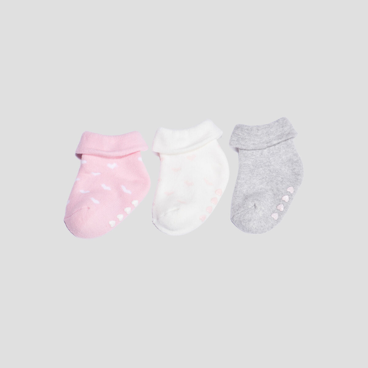Lot 3 paires chaussettes rose bébé fille