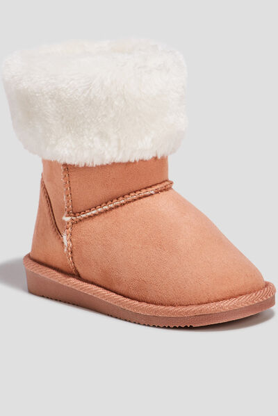 Bottines fourrées camel fille