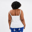 Débardeur détails dentelle blanc femme grande taille