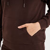 Sweat hoodie 1 poche &agrave; capuche marron fonc&eacute; femme