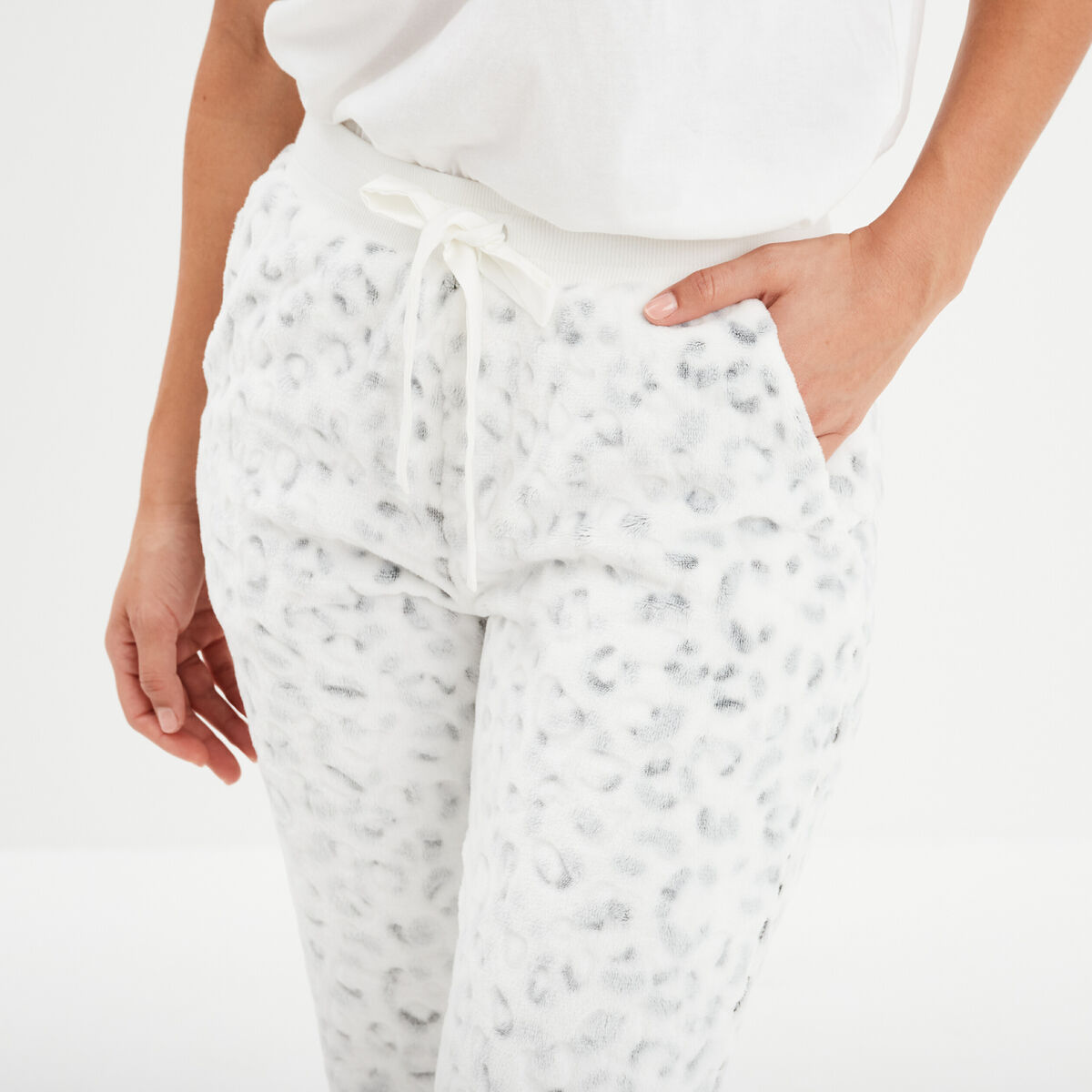 Pantalon de pyjama gris femme