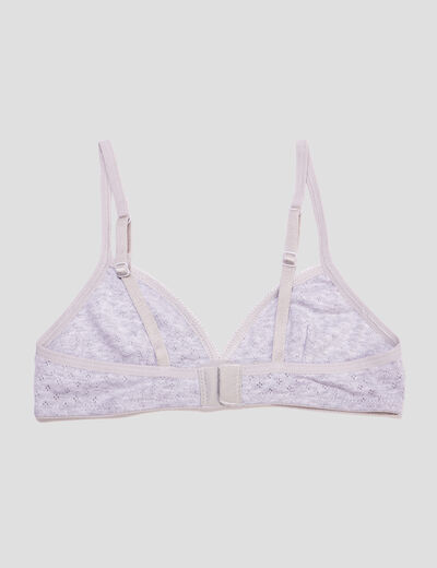 Lot 2 brassières coton sans coques gris clair fille