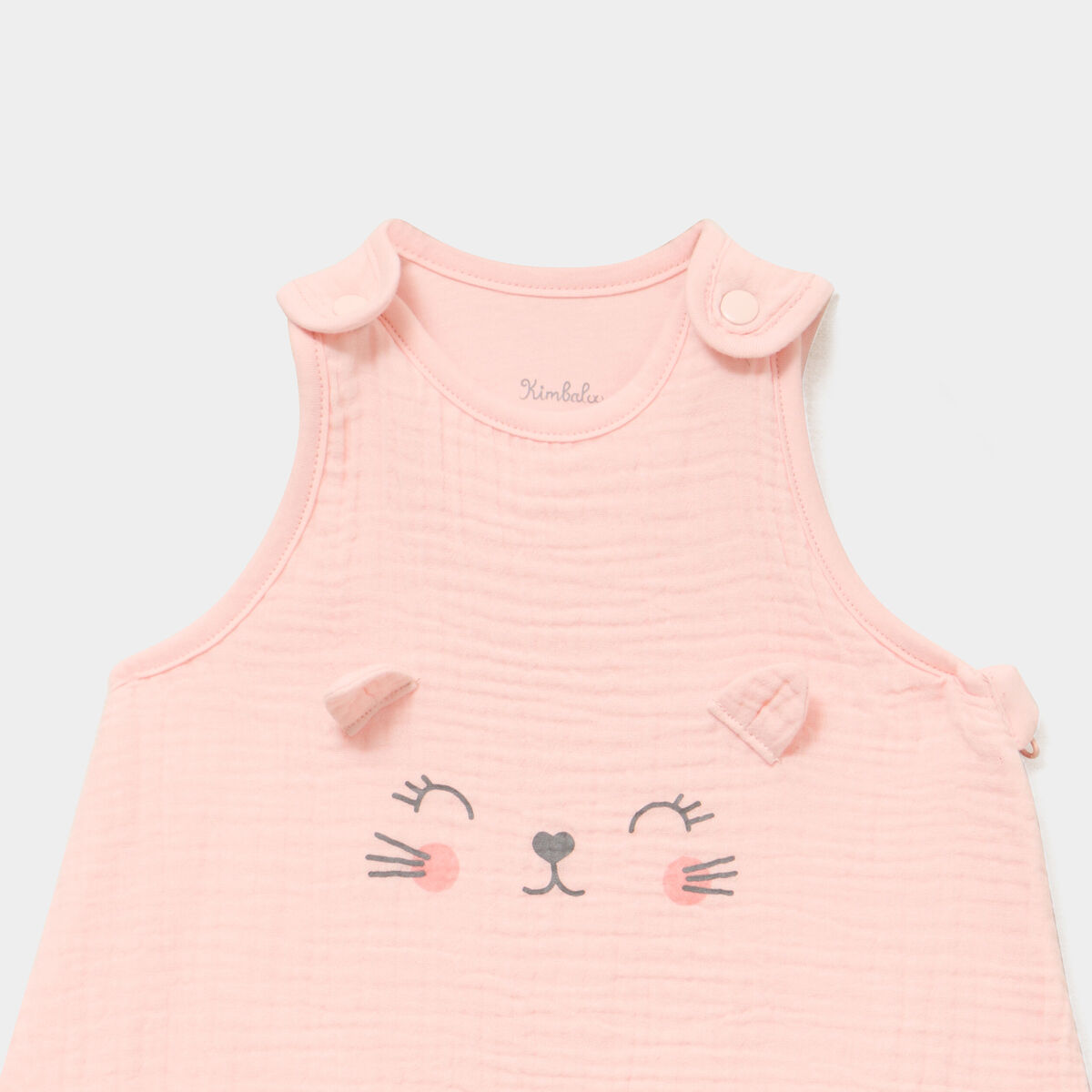 Gigoteuse sans manches gaze coton TOG 1 rose clair b&eacute;b&eacute;