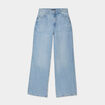 Jeans large coton denim double stone femme