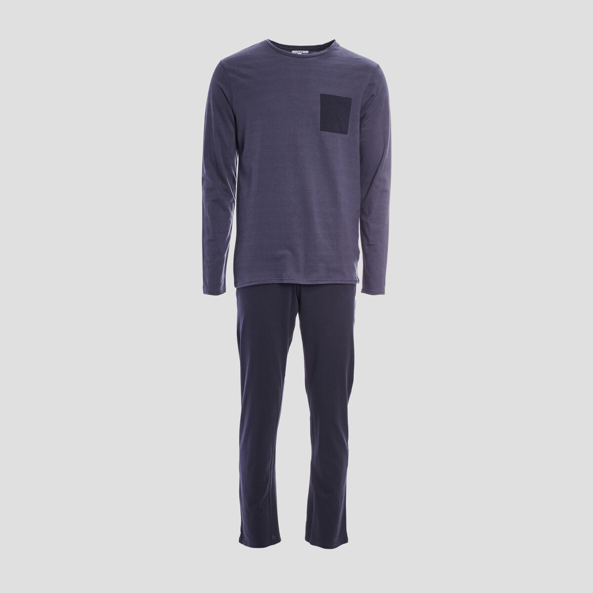 Ensemble pyjama 2 pièces bleu marine homme