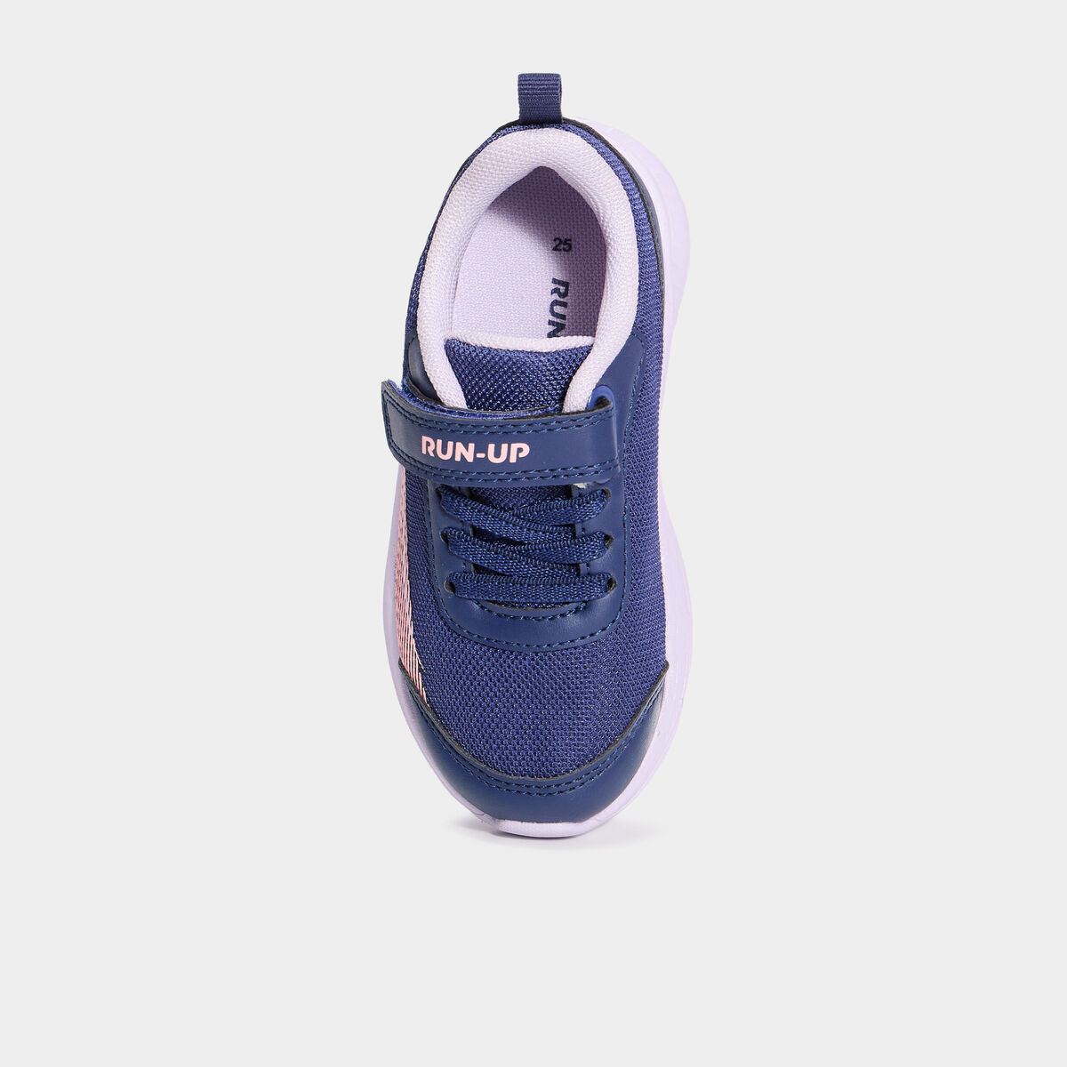 Baskets running &agrave; scratchs bleu marine fille