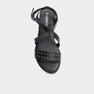 Sandales brides avec clous noir femme