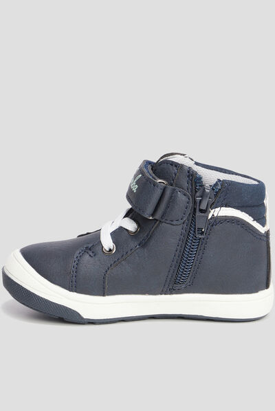 Baskets montantes Le Roi lion Simba bleu marine bébé garçon