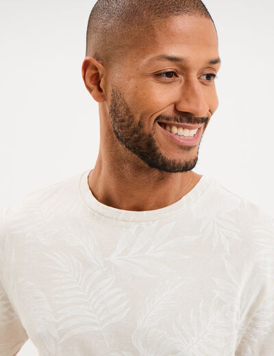 T-shirt manches courtes col rond gris homme