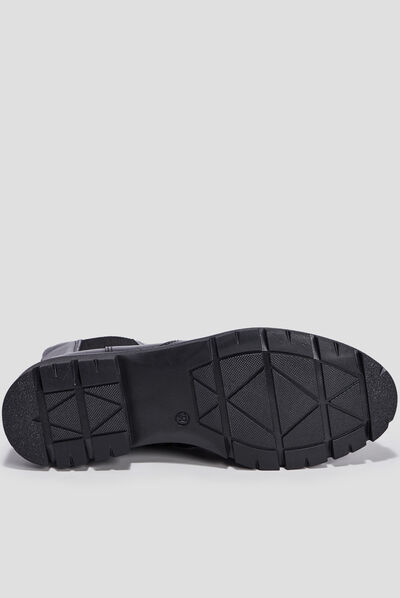 Bottines chelsea en cuir noir fille