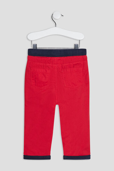 Pantalon droit rouge bébé garçon
