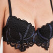 Soutien-gorge corbeille padd&eacute; dentelle noir femme