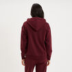 Sweat hoodie 1 poche &agrave; capuche violet fonc&eacute; femme