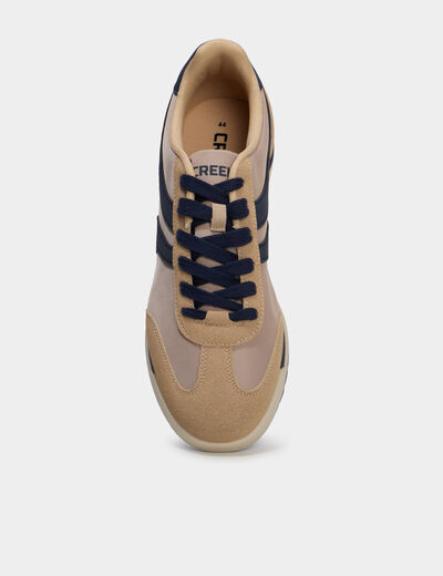 Tennis basses &agrave; lacets sable homme