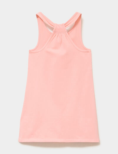 Robe bretelles coton Les Sisters orange clair fille
