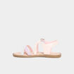 Sandales avec brides d'attache cheville rose fille