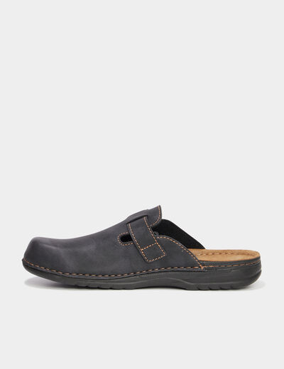 Mules avec boucles noir homme