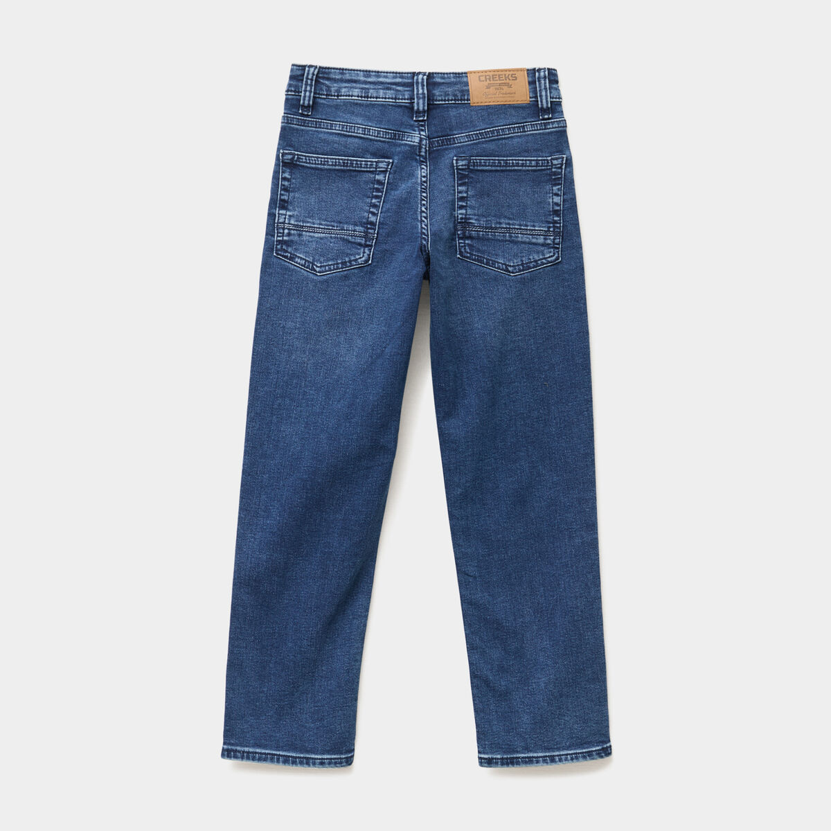 Jeans regular stretch 5 poches denim stone gar&ccedil;on