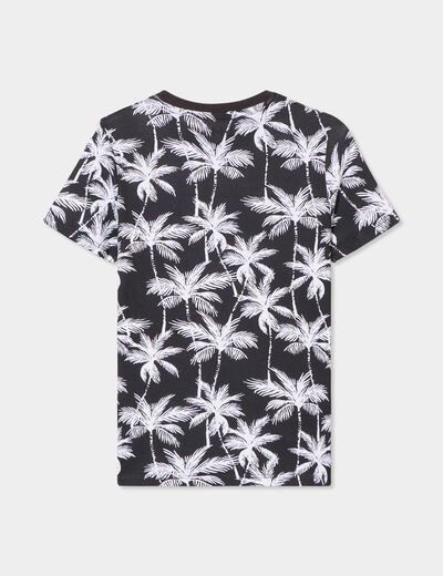 T-shirt manches courtes coton noir garçon