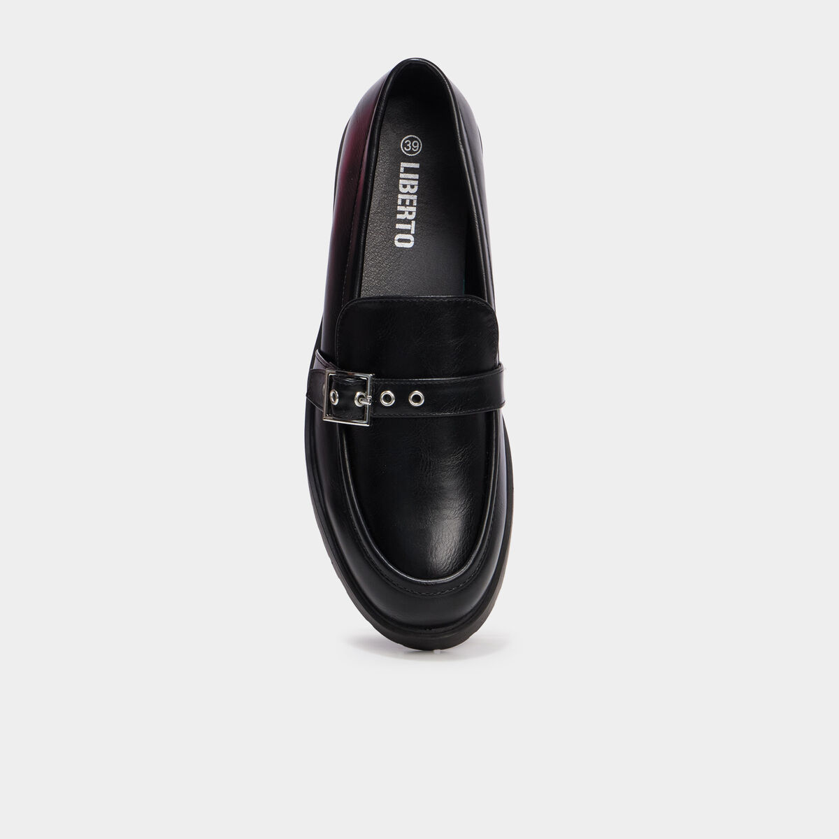 Mocassins avec boucles noir femme