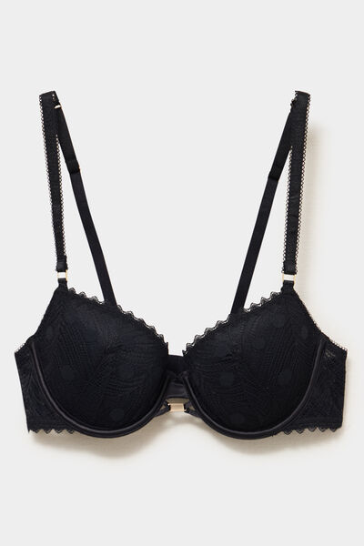 Soutien-gorge corbeille padd&eacute; noir femme