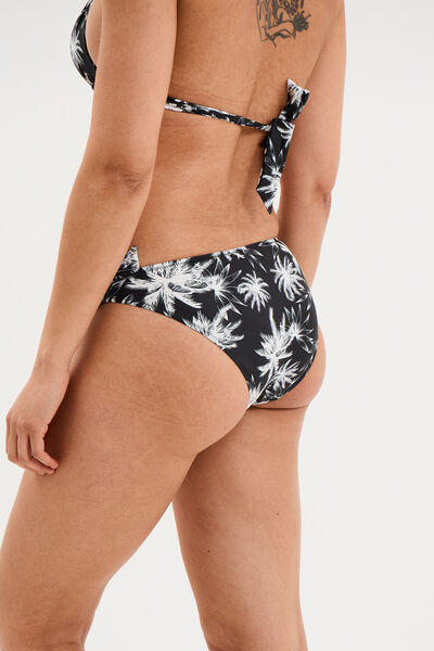 Bas de maillot de bain d&eacute;tails noeuds ecru femme
