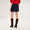 Jupe-short en jean avec boutons denim brut femme