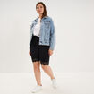 Short legging cycliste &agrave; dentelle noir femme grande taille