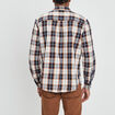 Chemise droite manches retroussées camel homme