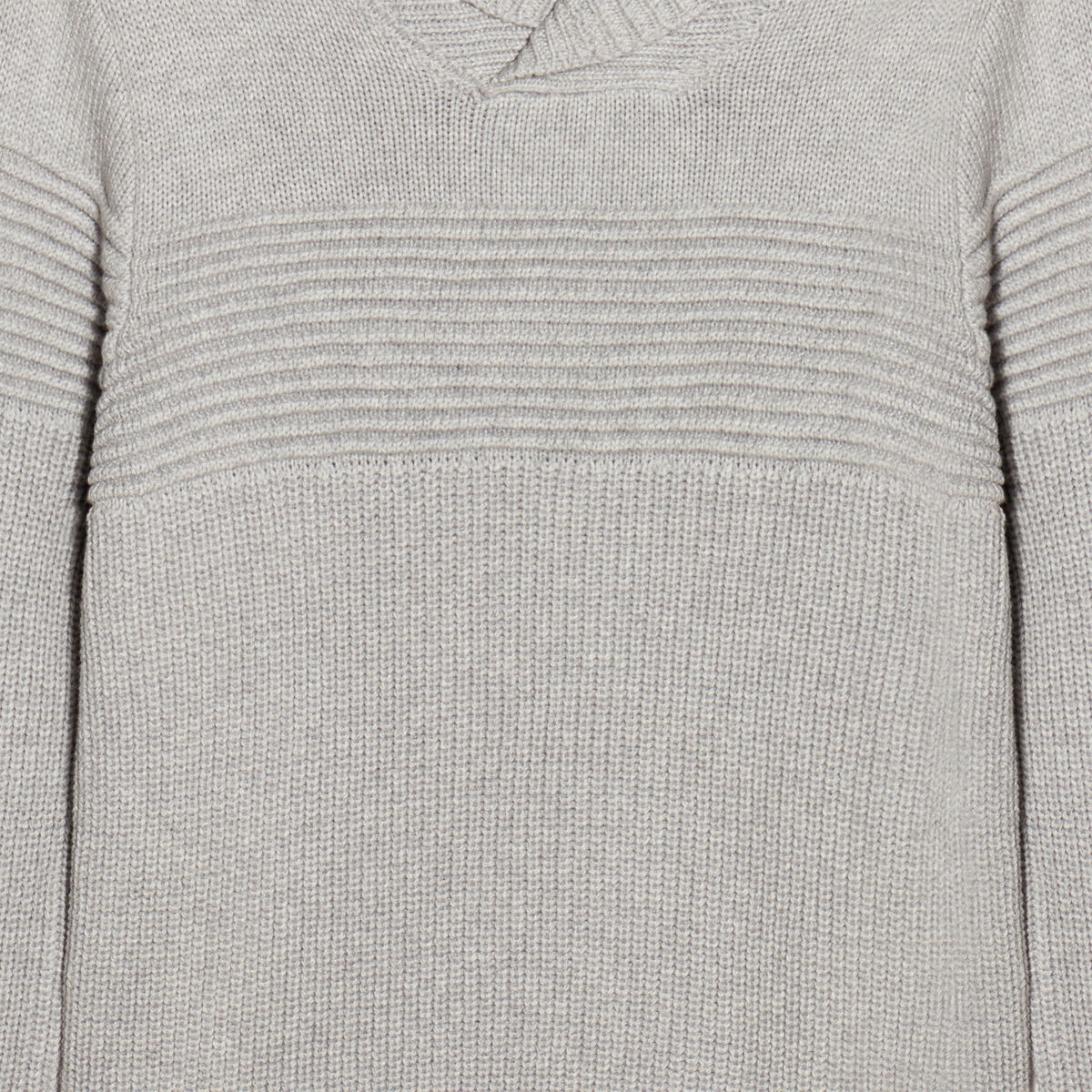 Pull avec col châle gris garçon