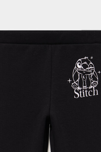 Legging ajust&eacute; &agrave; paillettes Stitch noir fille